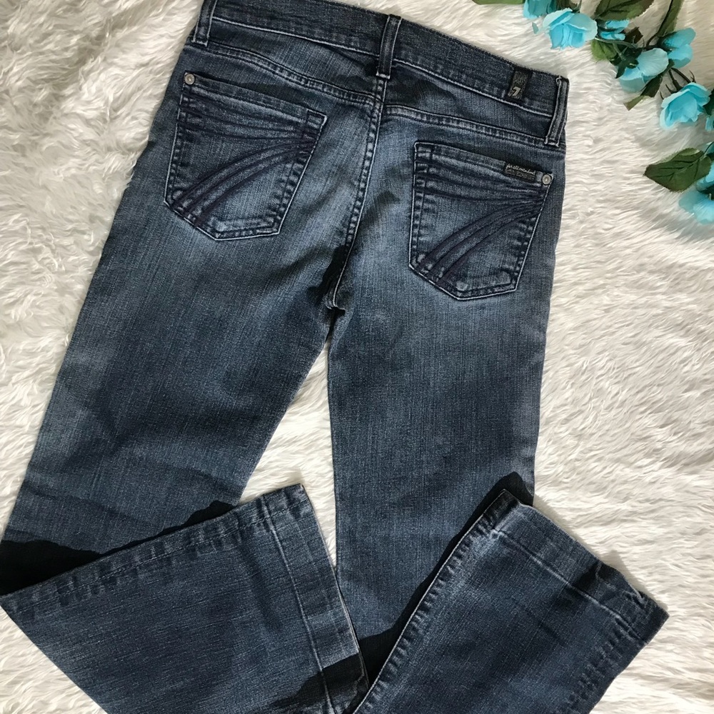 7 For All Mankind Blue Flare Jeans
